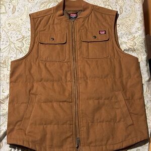 Wrangler Men's Brown Utility Vest, Size L (42-44)